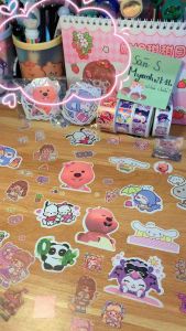 set 20 cây bút mực gel khô nhanh vỏ nhám ngòi 0. 5 tặng 5 ngòi và sticker ( 3 màu xanh đen đỏ)