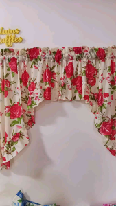 Geena Thalia Printed Ruffles Arko Valance Curtains