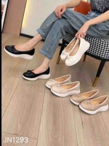 JOANNE Closed Toe Wedges Shoes Sepatu Wanita #JN1293