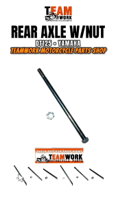 DT125 Rear Axle with Nut and Pin Lock DT 125 Yamaha