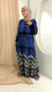 BATIK HAFIZH - GAMIS TWILL SUPER SUSUN FULL KANCING / GAMIS PELANGI ABSTRAK MALAMAN