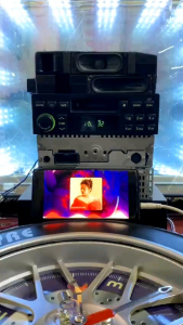 Máy phát nhạc liền Amply xe captival Deawoo. Tính năng AUX /tape/Radio.