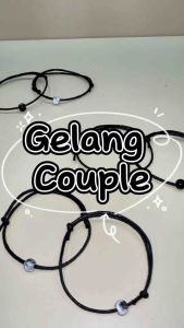 Sepasang (2 buah) Gelang Couple Tali Marble Marmer Charm Monochrome Bracelet Couple Gelang Pasangan
