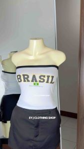 BUY 1 TAKE 1 (2PCS) Mylie Brasil Tube Fitted Top For Women Cotton Spandex Womenswear Comfortable Sleeveless Lady Casual