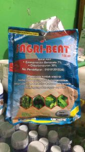 Sagri beat sagribeat 7/30 WP 200 Gram Insektisida Emmamectin Benzoate Chlorbenzuron Kontak Sistemik Mengendalikan Ulat