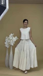 🌼คำปู้จู้ กระโปรงผ้าฝ้ายสาลู🌼