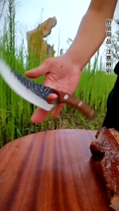SH1229 6" Butcher Knife Stainless Steel Pisau Lapah Daging With FingerHole{1Pcs}