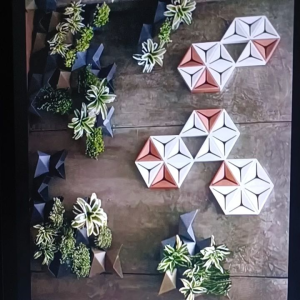 พลาสติค ปลูกผัก ต้นไม้ แนวตั้ง ติดกำแพง ดีไซด์สวย   Poramats จำนวน 4 ใบ ต่อ ชุด