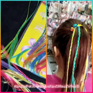 (1PCS) JEPIT RAMBUT KEPANG WARNA WARNI / JEPITAN KEPANG / MAINAN ANAK RAMBUT KEPANG / RAINBOW BRAID HAIR CLIP / JAK698010