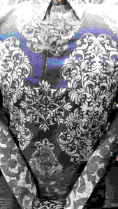 couplan batik doby premium abu kombinasi lapis furing halus lengan panjang