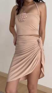 KYLA Beach Bikini Mini Skirt - Rok Pantai Wanita - Rok Plintir Jersey Spandex Premium