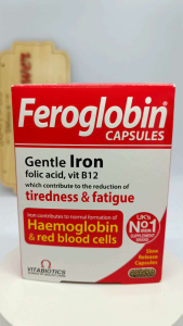 Viên bổ sung sắt Vitabiotics Feroglobin B12 Capsules 30 viên của Anh