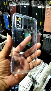 CASE CLEAR AIR BAG POC M3 PRO / XIAOMI REDMI NOT 10 10T 5G. SILIKON CASING BENING TRANSPARAN HITAM PUTIH PRESISI BAGUS