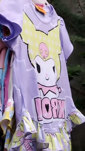 10-42kg Đồ bộ bé gái quần ngố áo tay ngắn thun lạnh in hoạt hình siêu đẹp