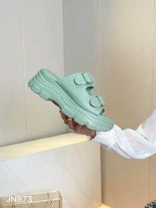 JOANNE Highsole Slop Sandals Wedges Shoes Sepatu Wanita #JN873