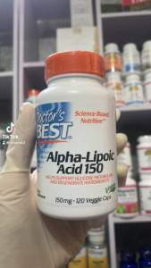 [MỸ] Viên Alpha-lipoic acid (ALA) 150mg 120 viên Doctor’s Best làm trẻ hóa các tế bào phục hồi vitamin E C glutathione