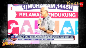 Kemeja Salur Hitam Putih Lengan Pendek Katun Pak Ganjar