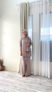 pakaian wanita setelan acia 3in1 bahan rayon spandek best seller recomended