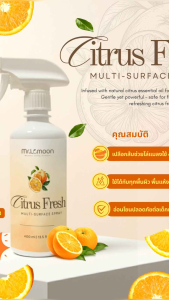 Mr.Lamoon Citrus Fresh Multi Surface Spray 400 ml น้ำยาทำความสะอาดอเนกประสงค์ใช้ได้กับทุกพื้นผิว แห้งไว คราบสกปรกออกง่าย กลิ่นหอมสดชื่น
