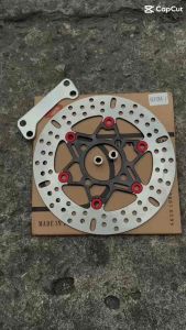 PAKET BREKET DISC DS CAKRAM DEPAN LEBAR 220MM PNP MIO SMILE MIO SOUL MIO SPORTY XEON LUBANG 4