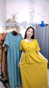 Daster Terbaru Crinkle Airflow Polos Cibi Andin Busui Terbaru