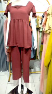 Baju Setelan Wanita Crinkle Airflow Polos Best Quality Material