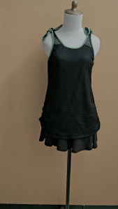atasan kaos wanita jaring hitam M L kutung blouse cute santai