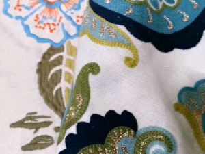 DaVee | Cushion cover 45cm embroidered cotton linen cushion cover pillow cover Futon red yellow blue floral cushion cover