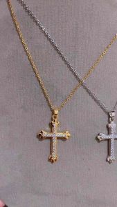 Kalung Liontin Salib Mata Titan Wanita 45cm