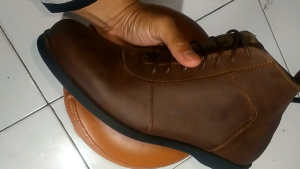 SULTAN STORE Sepatu Semi Boots Casual Pria Kulit sapi Ventura Series Coklat Trendy Terbaru