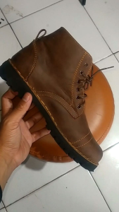 SULTAN STORE Sepatu Boots Pria Kulit Sapi Patih Bikers Touring Hiking Series Terbaru Warna Coklat