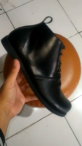 SULTAN STORE Sepatu Kerja Pria Semi Boots Formal Casual Kulit Sapi Signore Series Hitam