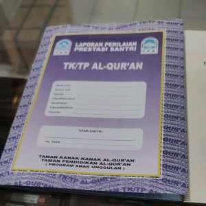 Buku Raport TKA/TPA Kuning & Sampul Raport TK/TP Al Quran Biru