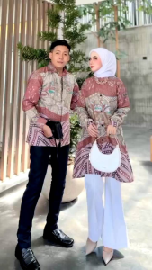 Sarimbit Batik Couple Pasangan Dress Kemeja Kekinian