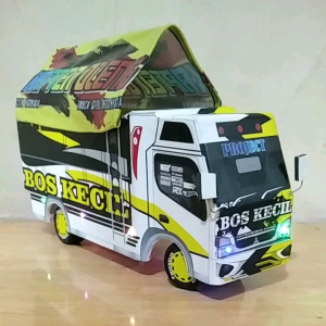 TRUK OLENG BOS KECIL TERBARU MURAH MINIATUR VARIASI FULL LAMPU TERPAL