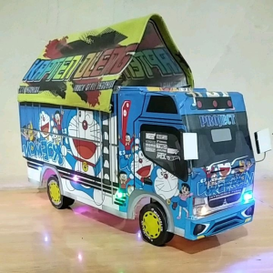 Truk Oleng Miniatur Doraemon: Lampu Bonus & Terpal Oleng Belok Murah Terlaris
