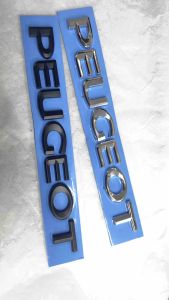 emblem peugeot hitam dan chrome untuk all peugeot emblem