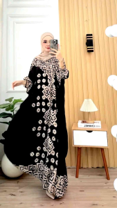 GAMIS KAFTAN JUMBO HITAM TERBARU LD 160 KEKINIAN