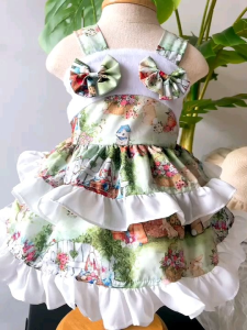 เดรสฟูแฟชั่นเด็ก สายเดี่ยวลายกระต่าย สำหรับน้อง (4-5 ปี) ผู้เสนอ: [บริษัทผู้ผลิตหรือผู้กลาย]