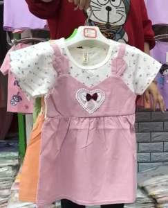 3-5yrs Baby Girl’s Summer Cotton Cutie Casual Dress 3-5岁女宝宝夏季休闲小裙子连衣裙