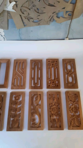 Ornamen Ukir Kayu Boven Ventilasi Kayu Jati Jepara Ukuran 25x10