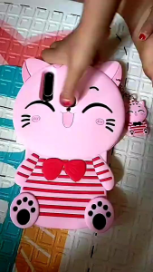 Casing Vivo Y22 Y35 & Softcase 3D Mini Cat Motif Karakter Boneka Kucing Case