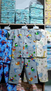 Noko Acuk Baju Tidur Anak laki-laki Usia 1-12 Tahun Motif / Piyama Tanpa Kerah / Setelan Piyama Anak