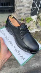 Giày công sở da thật giày tây big size cỡ lớn Eu:47-48 cho nam chân to. Large size men’s leather shoes oxford-derby-brogue shoes 44 45 46 47 48 for big feet - GT193
