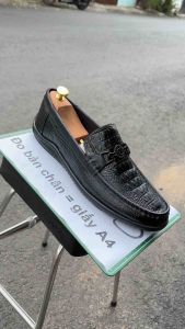 Giày mọi xỏ vân cá sấu giày lười big size cỡ lớn EU:45-46 cho nam cao to chân ú bè - GL200