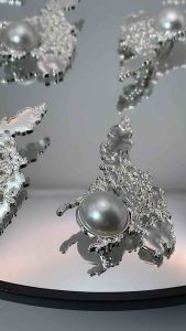 ⚪ Philippine Map Brooch Pin White Pearl Silver Butterfly Lock Metal Alloy