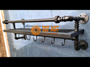 ชั้นตะแกรงเหล็ก Pipeloft 25x80 cm - ชนิด สไตล์ Pipeloft, วัตถุดิบ 25x80 ครั้ง