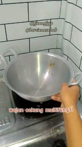 Wajan cekung no 14 anti lengket bahan alumunium tebal