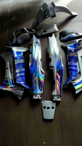 FULLSET BODI HALUS YAMAHA FIZ R FIZR FIS R HOLOGRAM BIRU SILVER