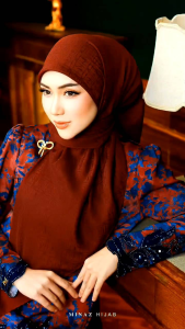 MINAZHIJAB RHEA JACQUARD BIDANG 45 hijab intricate jacquard pattern pink formal occasions luxurious setting chandelier